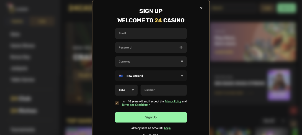 24casino sign up